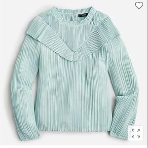 J. Crew Crinkle Chiffon V-detail Top - Large